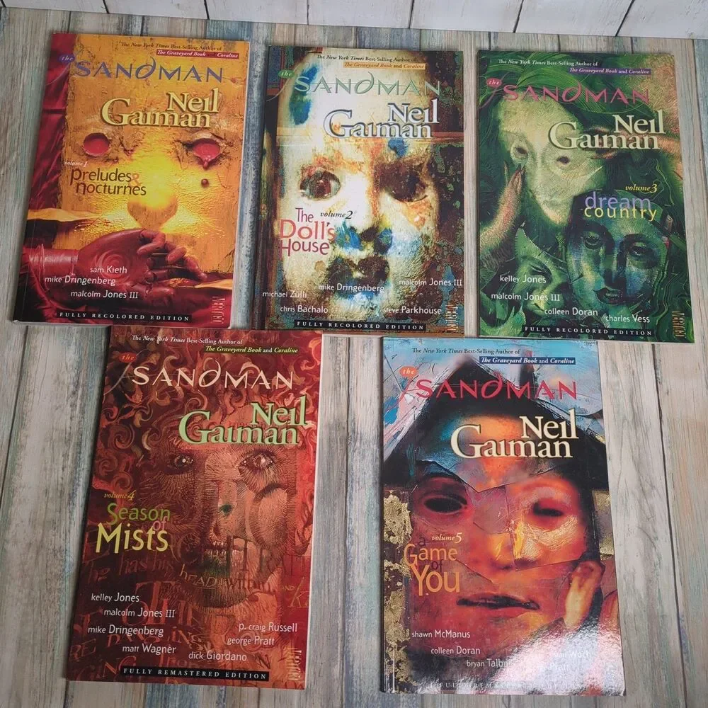 The Sandman Vol 1-5 Neil Gaiman Vertigo TPB Graphic Novel Lot